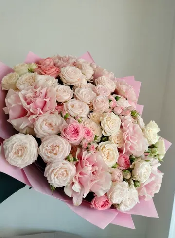 Букет из роз &laquo;Нежное облачко 🤍&raquo; от интернет-магазина цветов в 